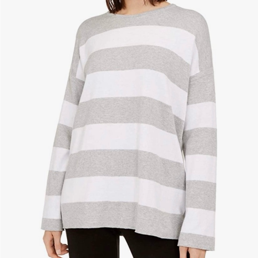 Eileen Fisher Gray & White Sweater